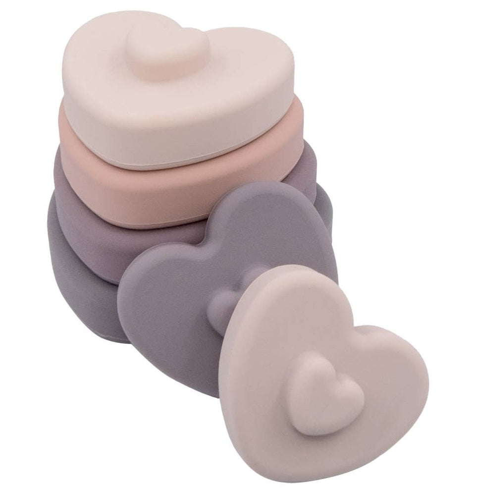 Silicone Stacking Tower- Hearts