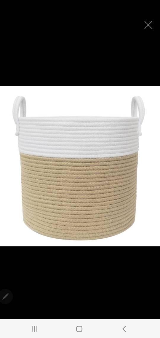 Large Cotton Roped laundry/ storage basket