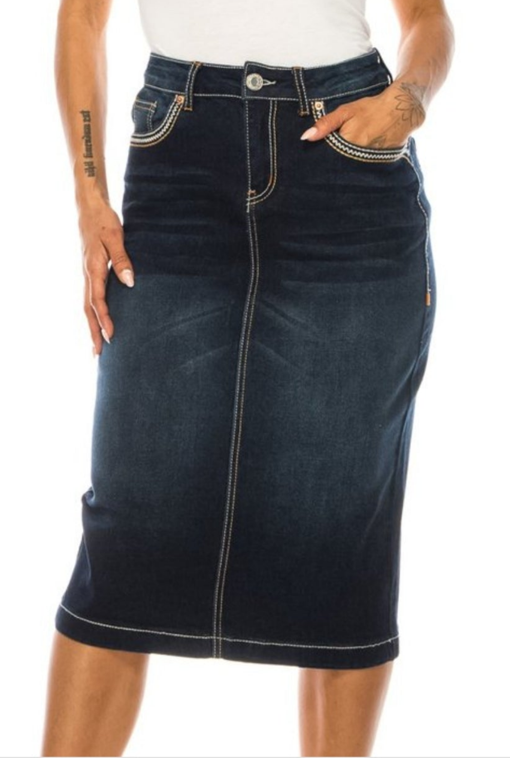 Dark Denim Skirt