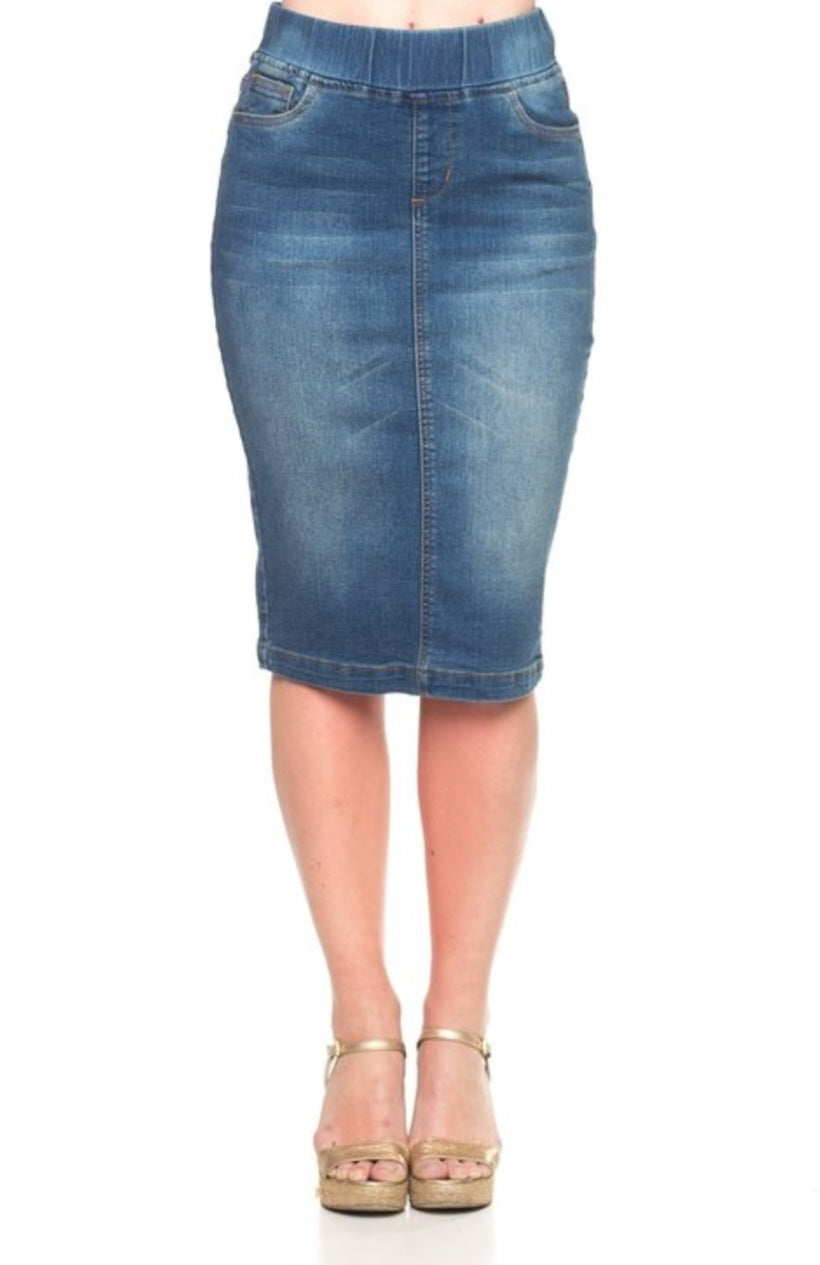 Denim Skirt (Washed)