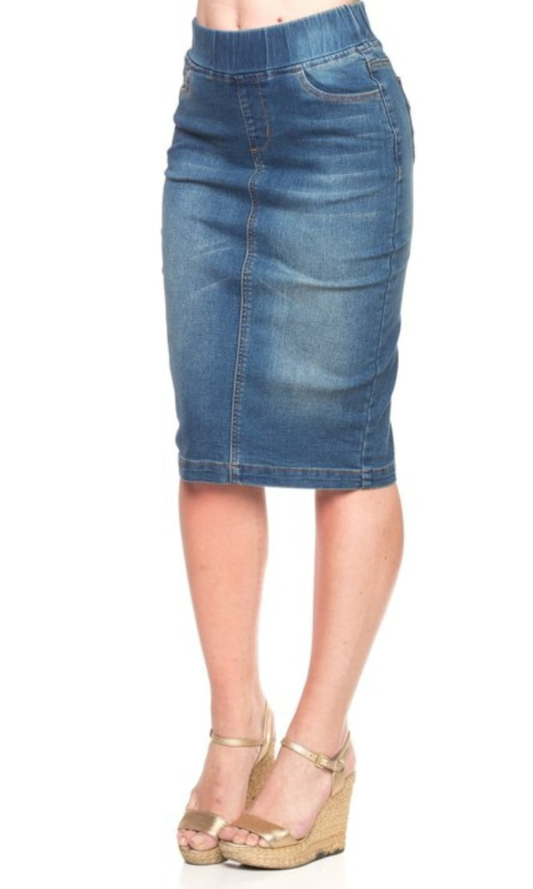 Denim Skirt (Washed)