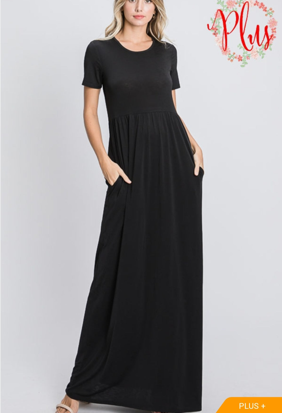 Black (Plus) Maxi Dress