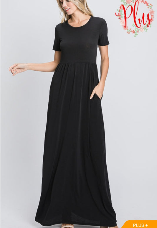 Black (Plus) Maxi Dress