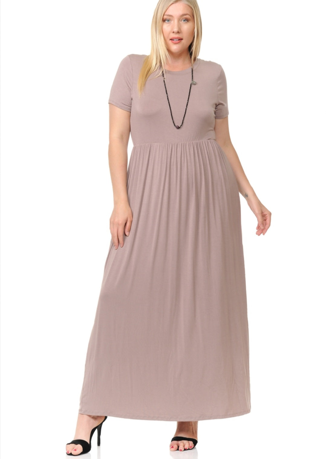 Taupe (Plus) Maxi Dress