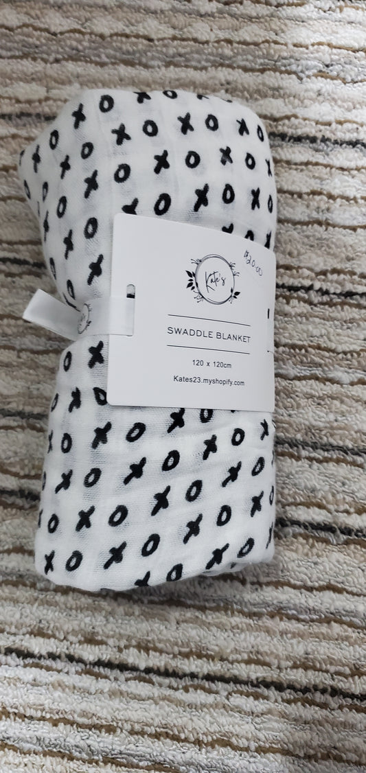 Bamboo Muslin Blanket - X's & O's